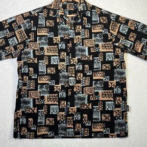 Vintage Hawaiian Go Barefoot short sleeve Button up Shirt USA‎ Made - Mens Large